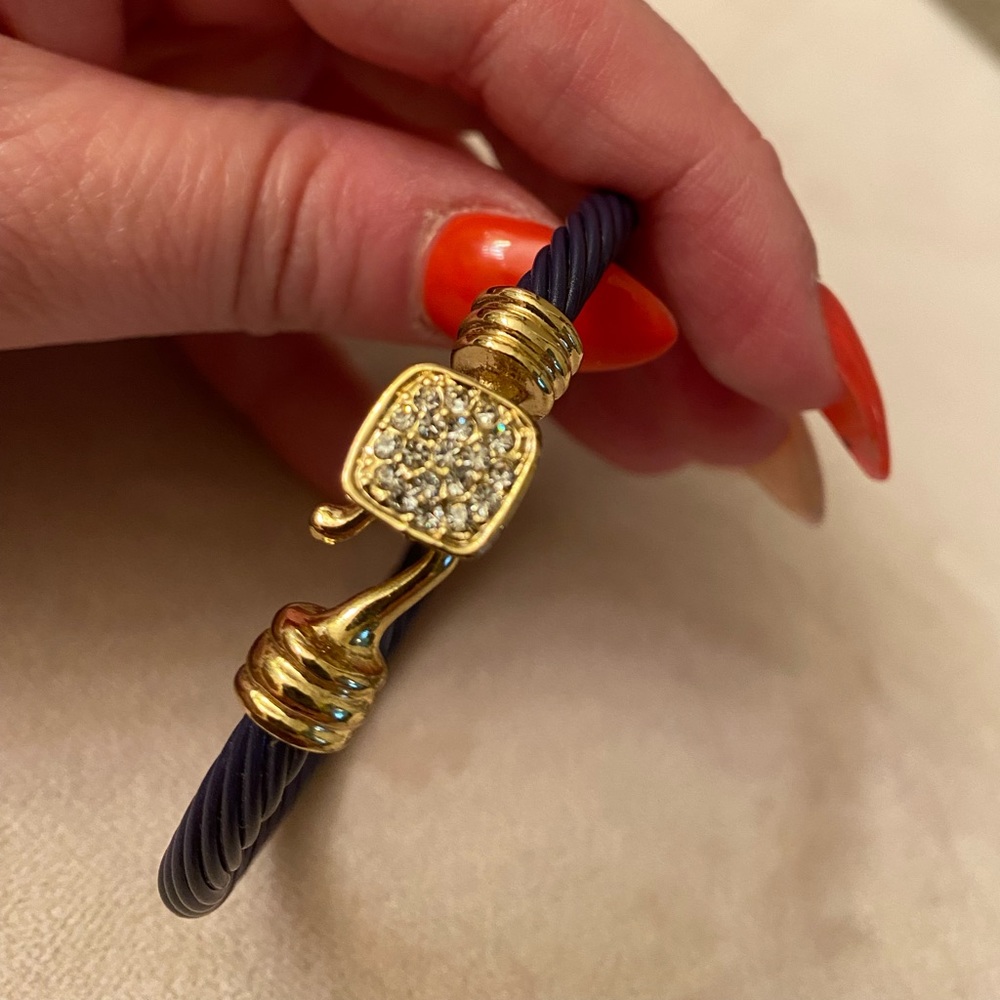 Navy Wire Rope Style & Hook Bracelet 🪝 - Picture 7 of 8